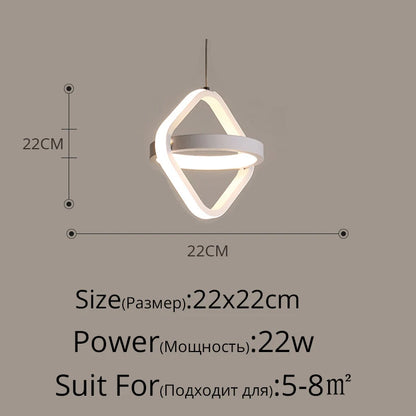 Modern LED Pendant Lights for Living Room Parlor Bedroom round Square Lamps Indoor Lighting Dropshipping Hanglamps Luminaire