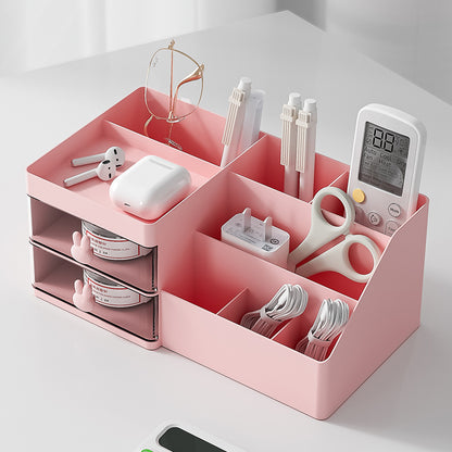 Boîte de rangement en plastique de haute qualité pour cosmétiques de bureau
