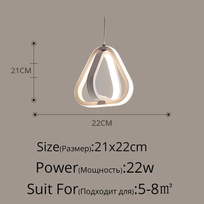 Modern LED Pendant Lights for Living Room Parlor Bedroom round Square Lamps Indoor Lighting Dropshipping Hanglamps Luminaire