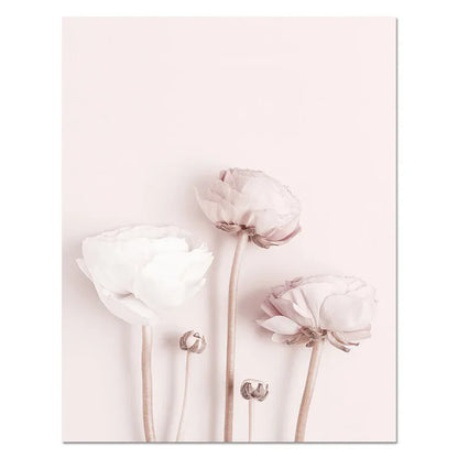 Modern Flower Wall Pictures for Living Room Pink Canvas Printings Unframed Poster Cuadros Decoracion Salon Wall Art Painting