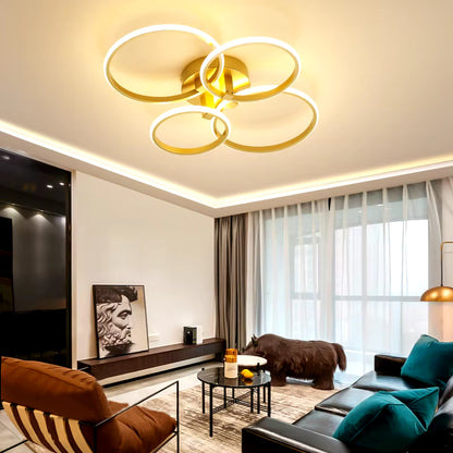 Luminaires de plafond à LED modernes en or 