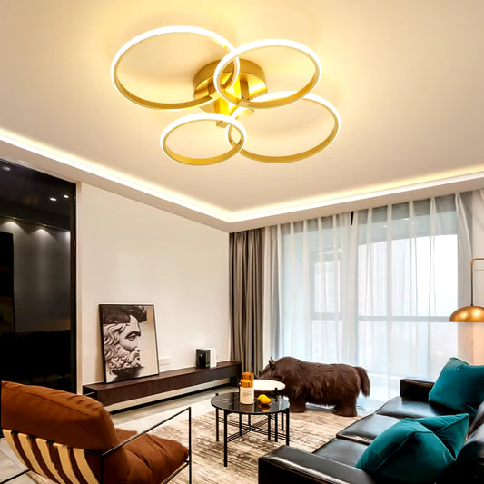 Luminaires de plafond à LED modernes en or 
